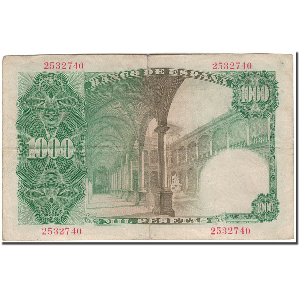 Banknote, Spain, 1000 Pesetas, 1946-02-19, KM:133a, VF(20-25)