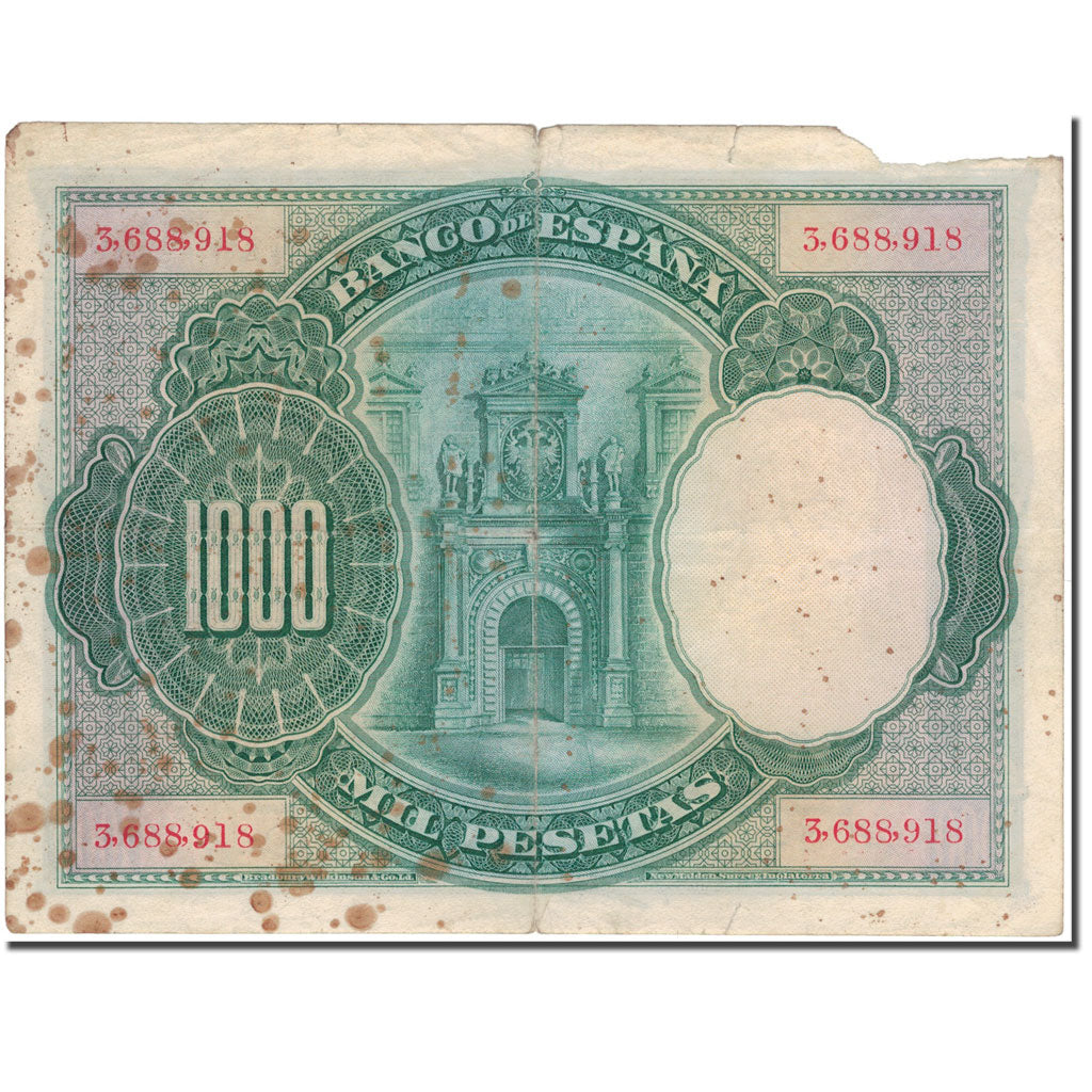 Banknote, Spain, 1000 Pesetas, 1925-07-01, KM:70c, VG(8-10)