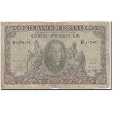 Banknote, Spain, 100 Pesetas, 1940-01-09, KM:118a, VG(8-10)