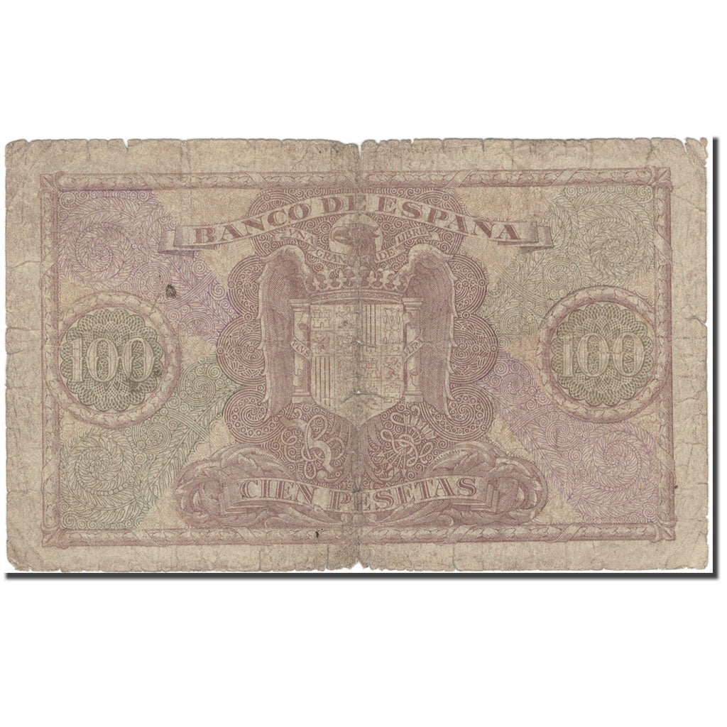 Banknote, Spain, 100 Pesetas, 1940-01-09, KM:118a, VG(8-10)