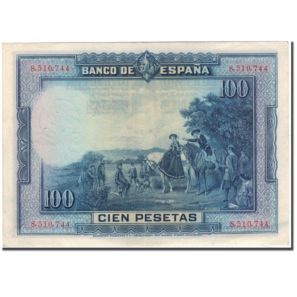 Banknote, Spain, 100 Pesetas, 1928-08-15, KM:76a, AU(50-53)