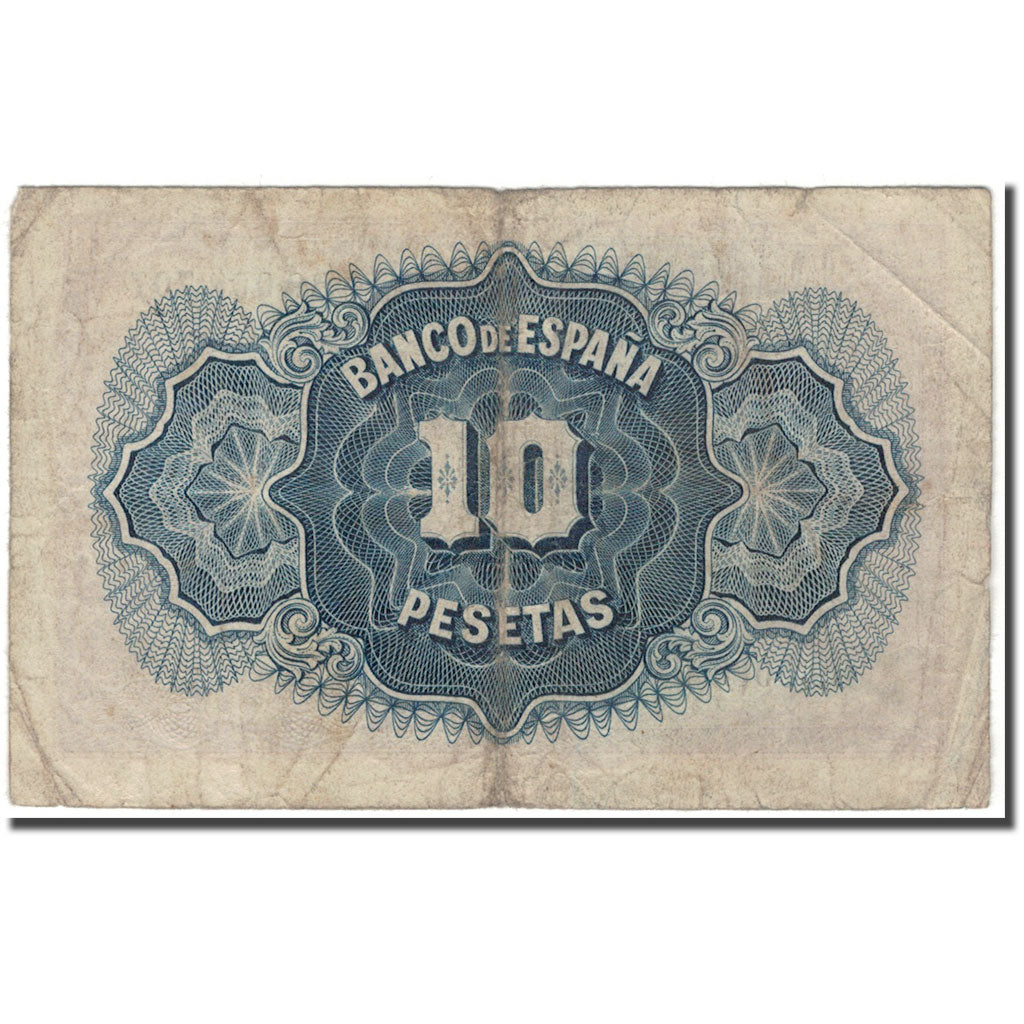 Banconote, Spagna, 10 Pesetas, 1935, KM:86a, B+