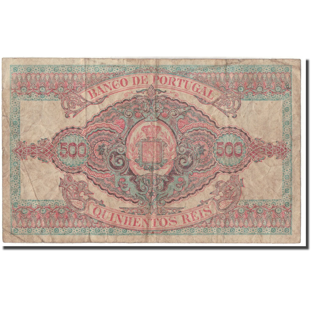 Banknote, Portugal, 500 Reis, 1899-07-22, KM:72, VF(20-25)