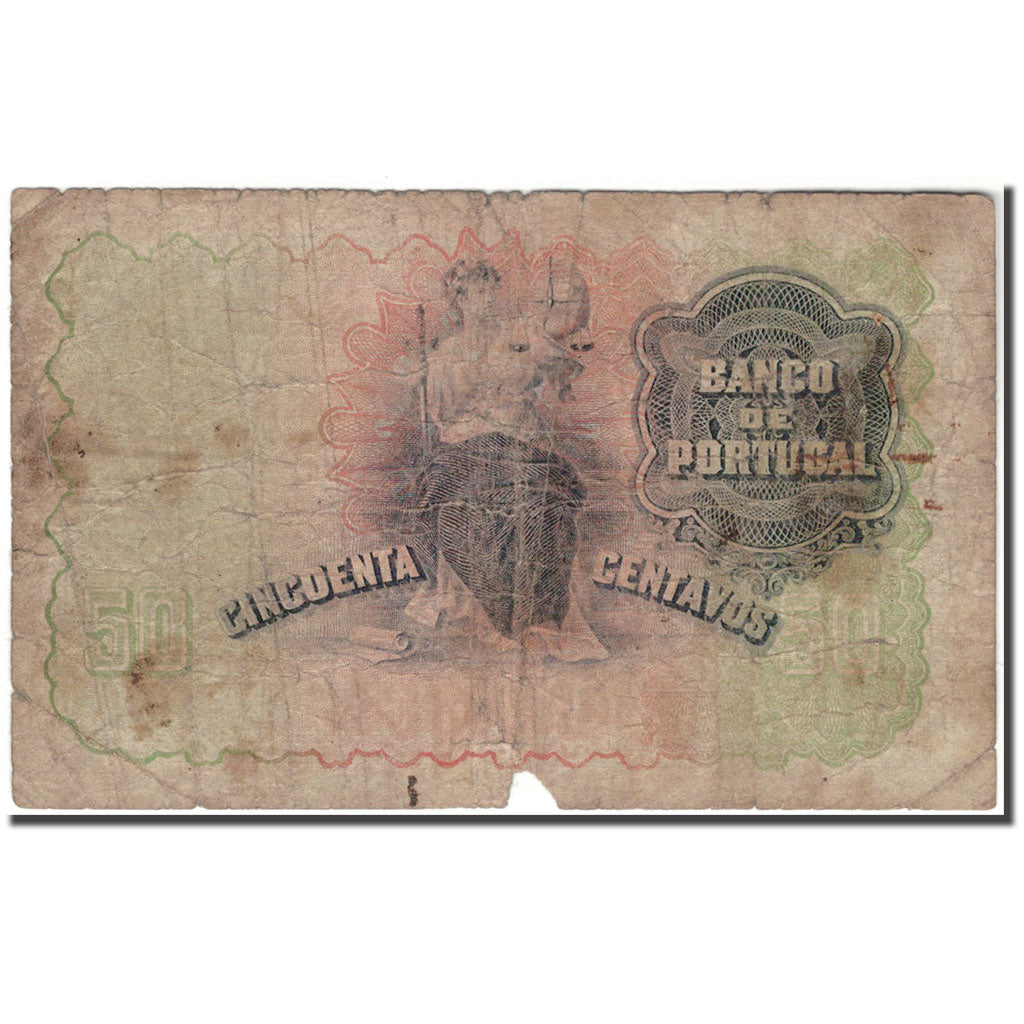 Banknote, Portugal, 50 Centavos, 1918-06-05, KM:112a, G(4-6)
