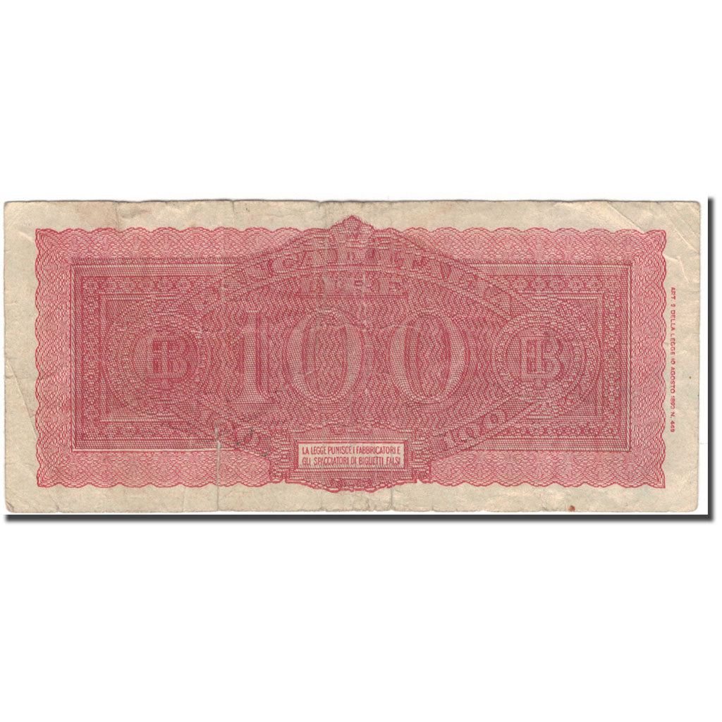 Banknote, Italy, 100 Lire, KM:75a, VF(20-25)