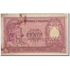 Banknote, Italy, 100 Lire, KM:92a, F(12-15)