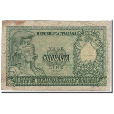 Banknote, Italy, 50 Lire, KM:91a, F(12-15)