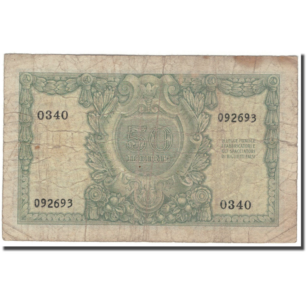 Banknote, Italy, 50 Lire, KM:91a, F(12-15)