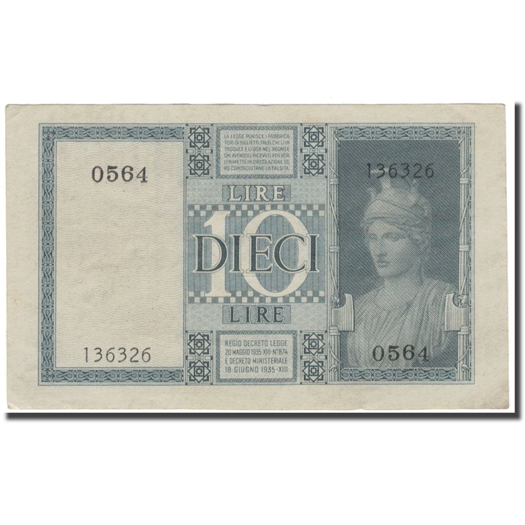 Banknote, Italy, 10 Lire, KM:25c, EF(40-45)