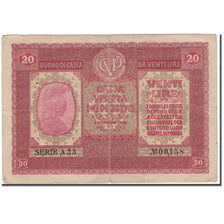 Banknote, Italy, 20 Lire, 1918-01-02, KM:M7, VF(30-35)