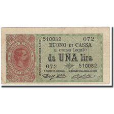 Biljet, Italië, 1 Lira, KM:34, TTB