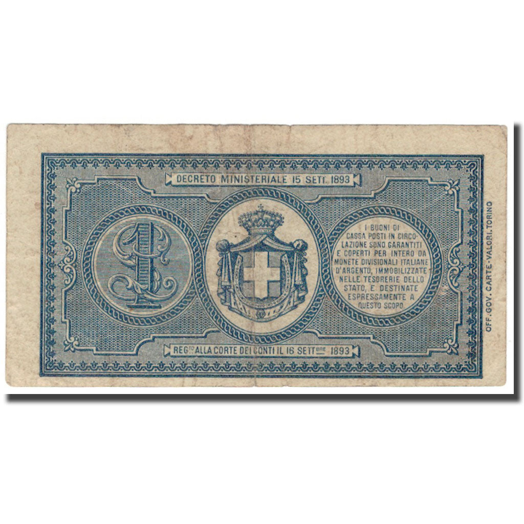 Banknote, Italy, 1 Lira, KM:34, EF(40-45)