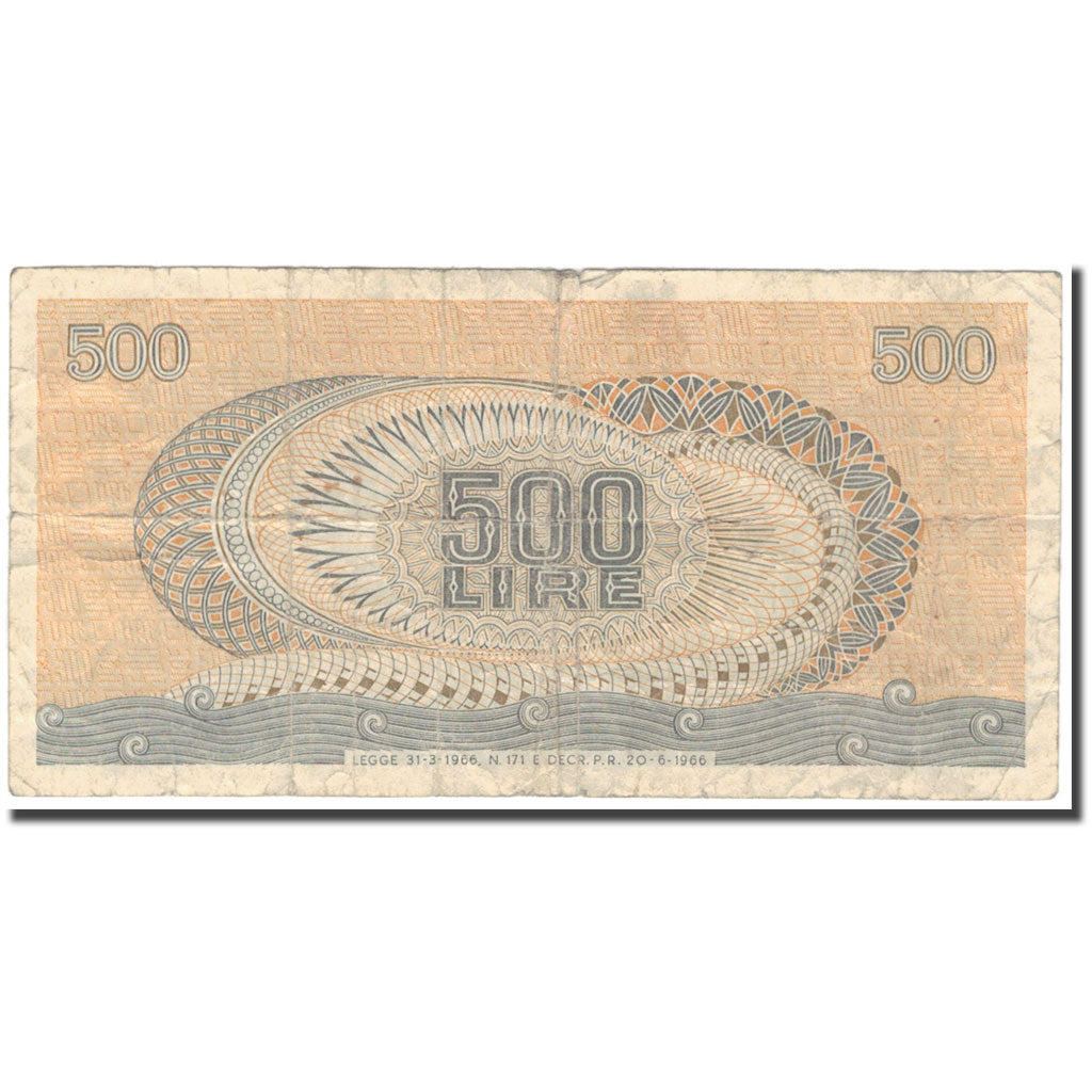 Banknote, Italy, 500 Lire, KM:93a, VF(20-25)