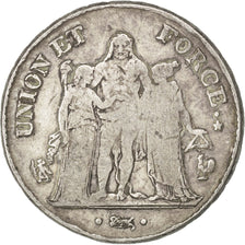 FRANCE, 5 Francs, 1799, Paris, KM #639.1, F(12-15), Silver, Gadoury #563, 24.46