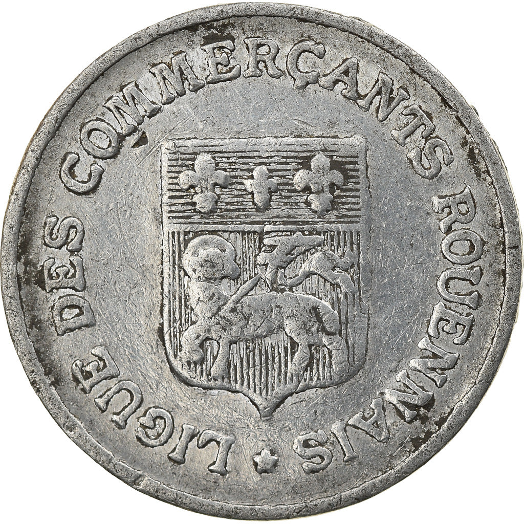 Coin, France, Chambre de Commerce, Rouen, 5 Centimes, 1920, VF(20-25)
