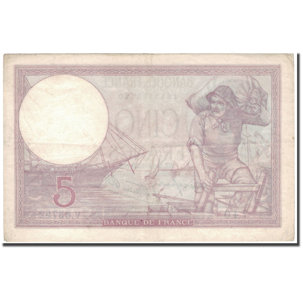 Francia, 5 Francs, 5 F 1917-1940 ''Violet'', 1939-11-02, MBC, Fayette:4.14