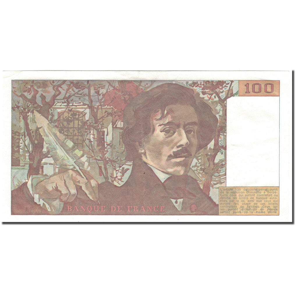 Frankreich, 100 Francs, 100 F 1978-1995 ''Delacroix'', 1981, VZ, Fayette:69.5
