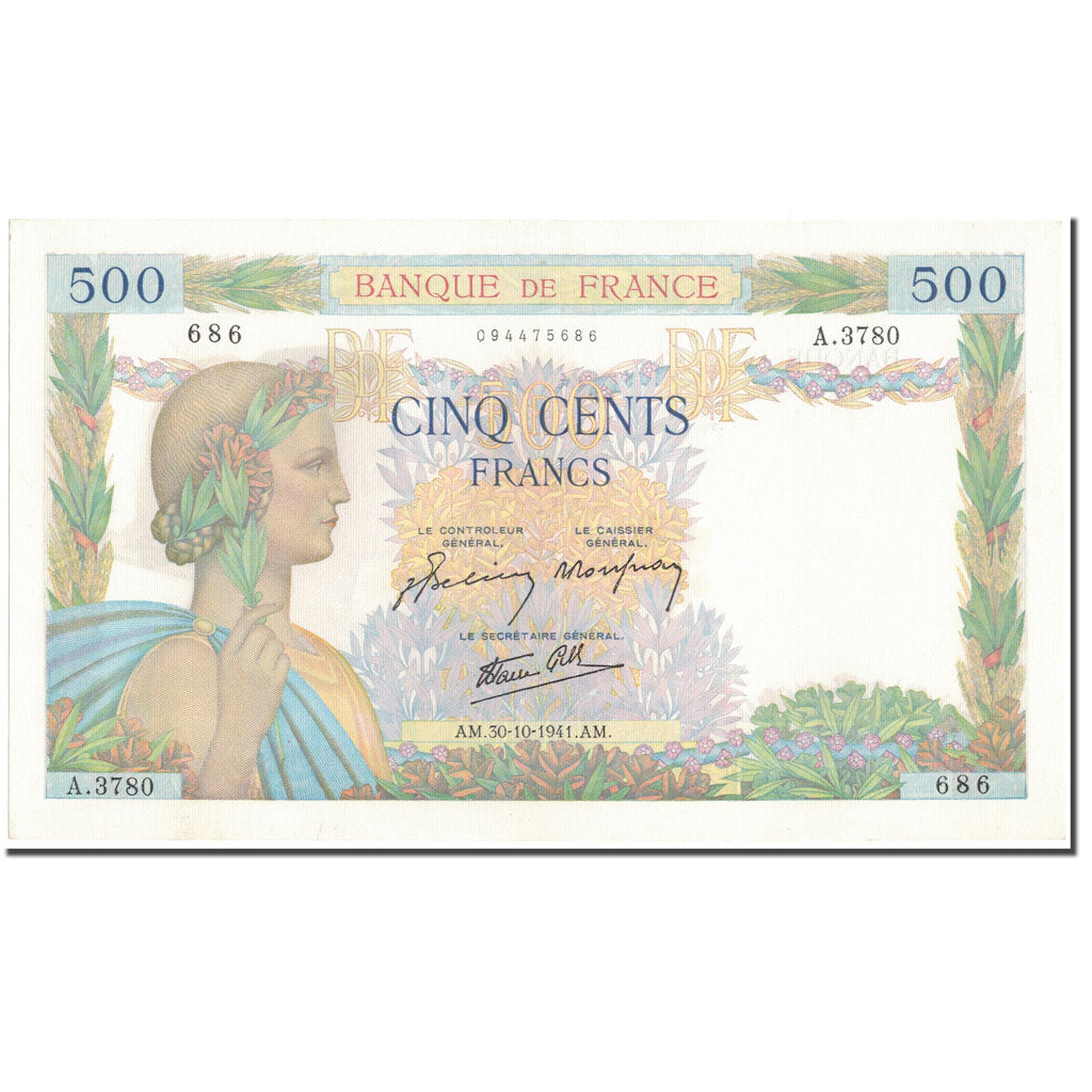Frankrijk, 500 Francs, 500 F 1940-1944 ''La Paix'', 1941-10-30, SPL