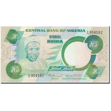Banknote, Nigeria, 5 Naira, KM:20a, AU(55-58)