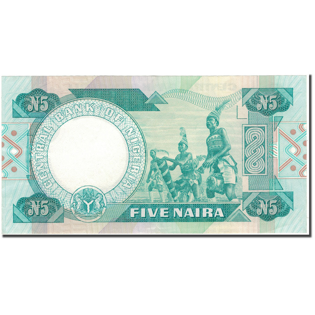 Banknote, Nigeria, 5 Naira, KM:20a, AU(55-58)