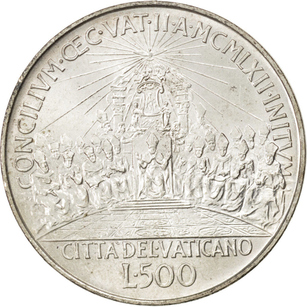 Vaticano, 500 Lire, 1962, SPL, Argento, KM:74
