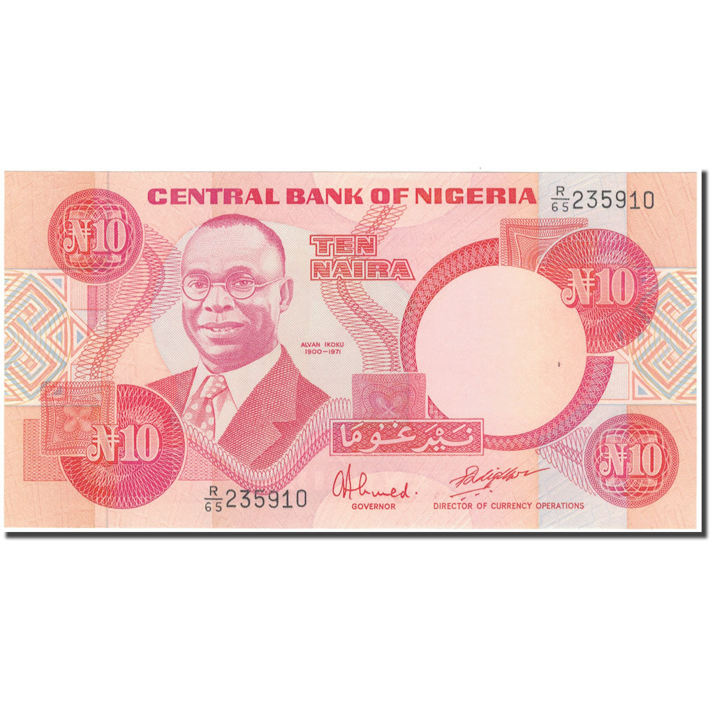Banknote, Nigeria, 10 Naira, KM:25d, UNC(65-70)
