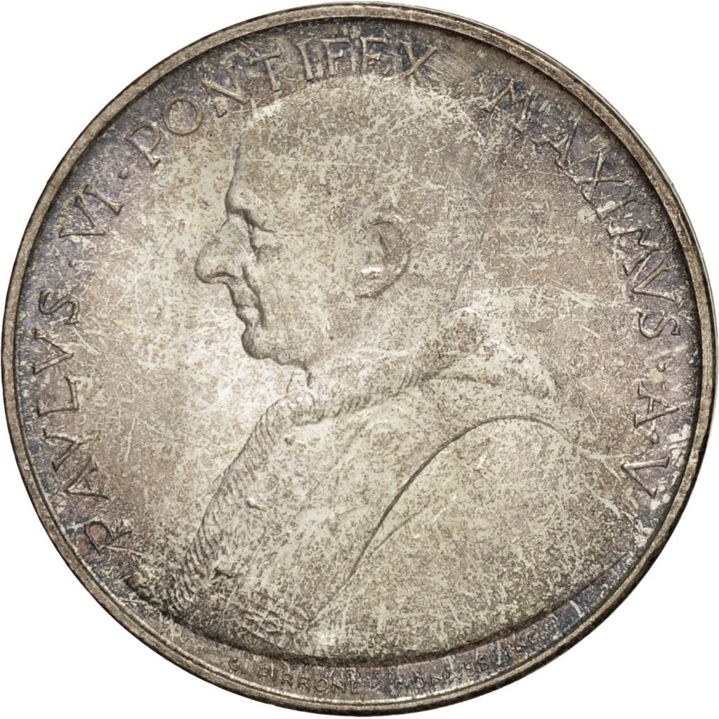 CITTÀ DEL VATICANO, Paul VI, 500 Lire, 1967, SPL, Argento, KM:99