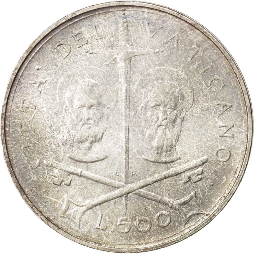 CITTÀ DEL VATICANO, Paul VI, 500 Lire, 1967, SPL, Argento, KM:99