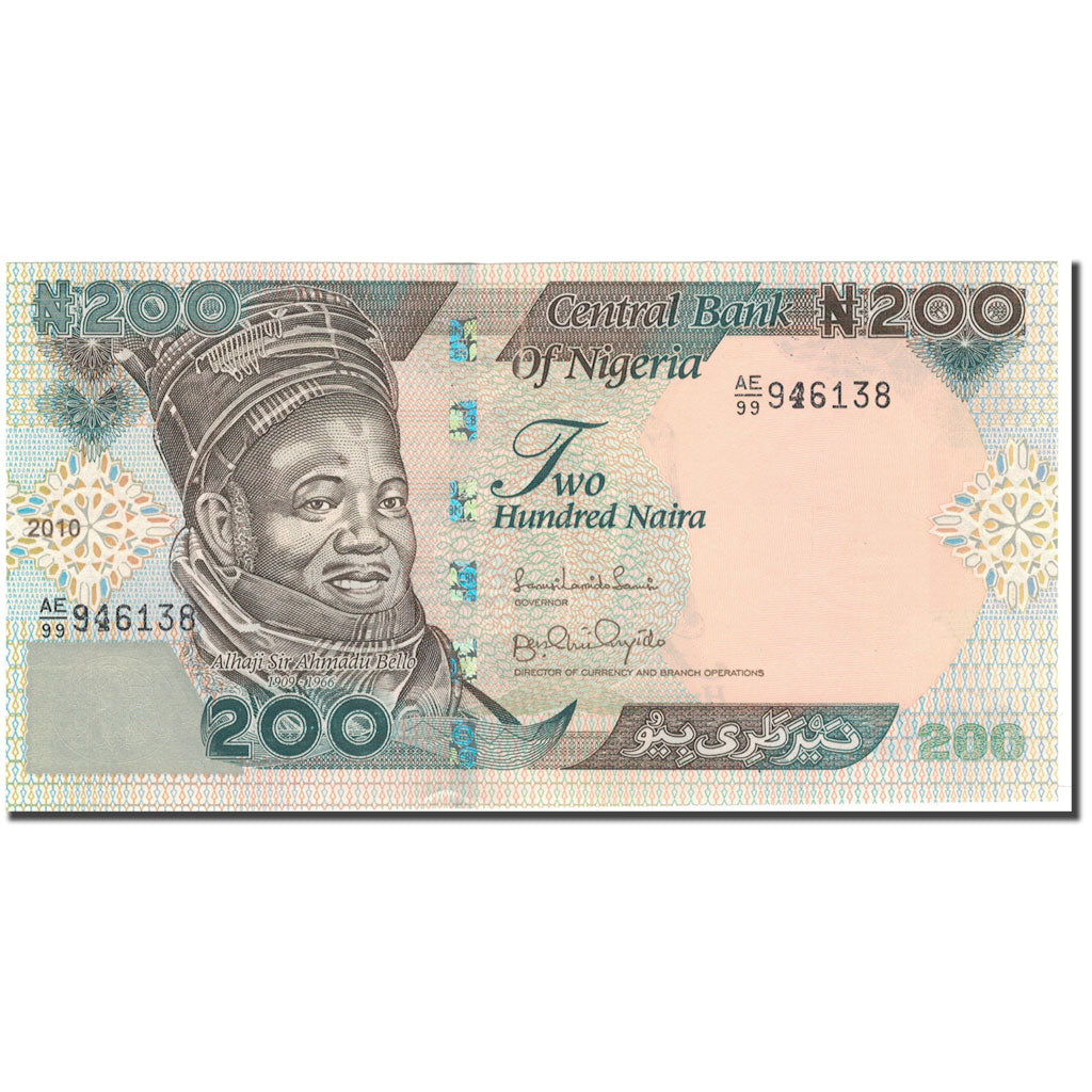 Banknote, Nigeria, 200 Naira, 2010, KM:29i, UNC(65-70)