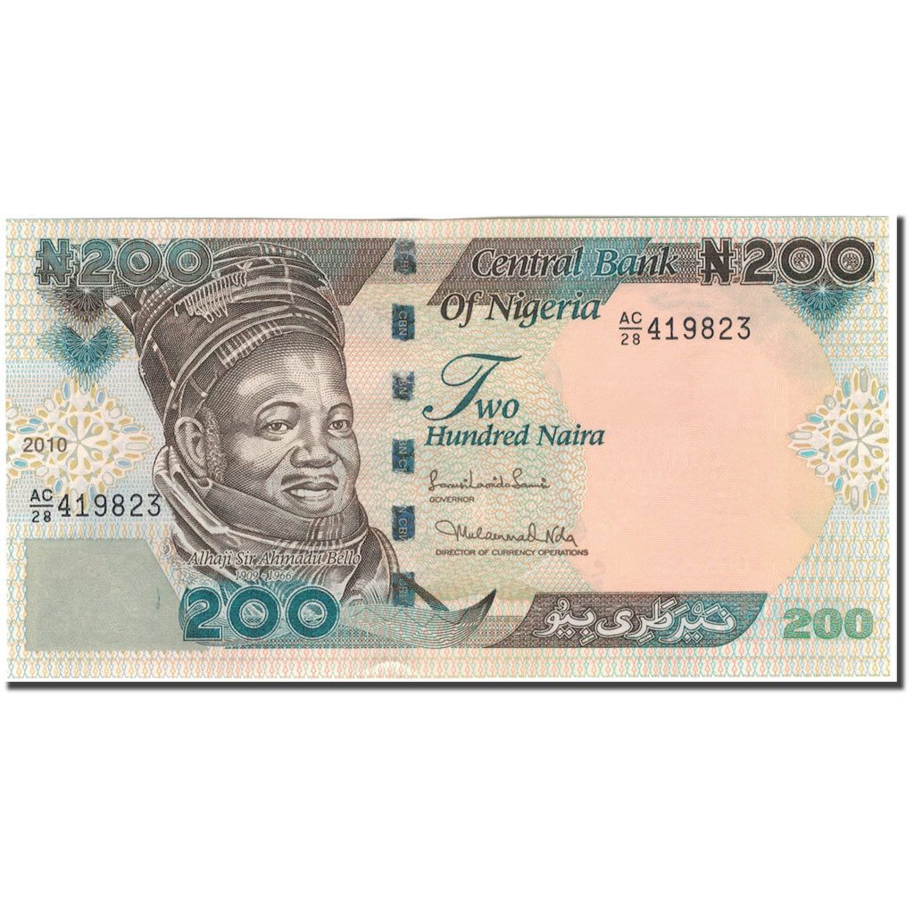 Banknote, Nigeria, 200 Naira, 2010, KM:29i, UNC(65-70)