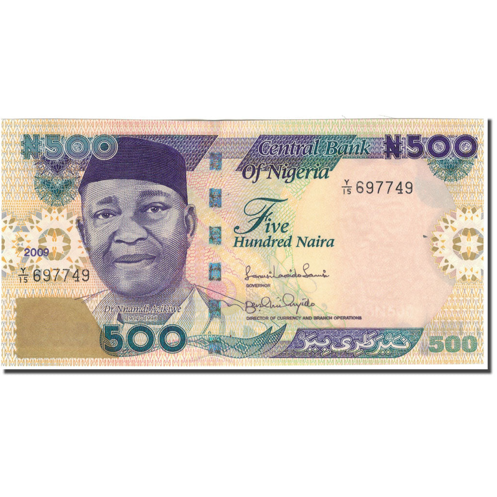 Banknote, Nigeria, 500 Naira, 2009, KM:30h, UNC(65-70)