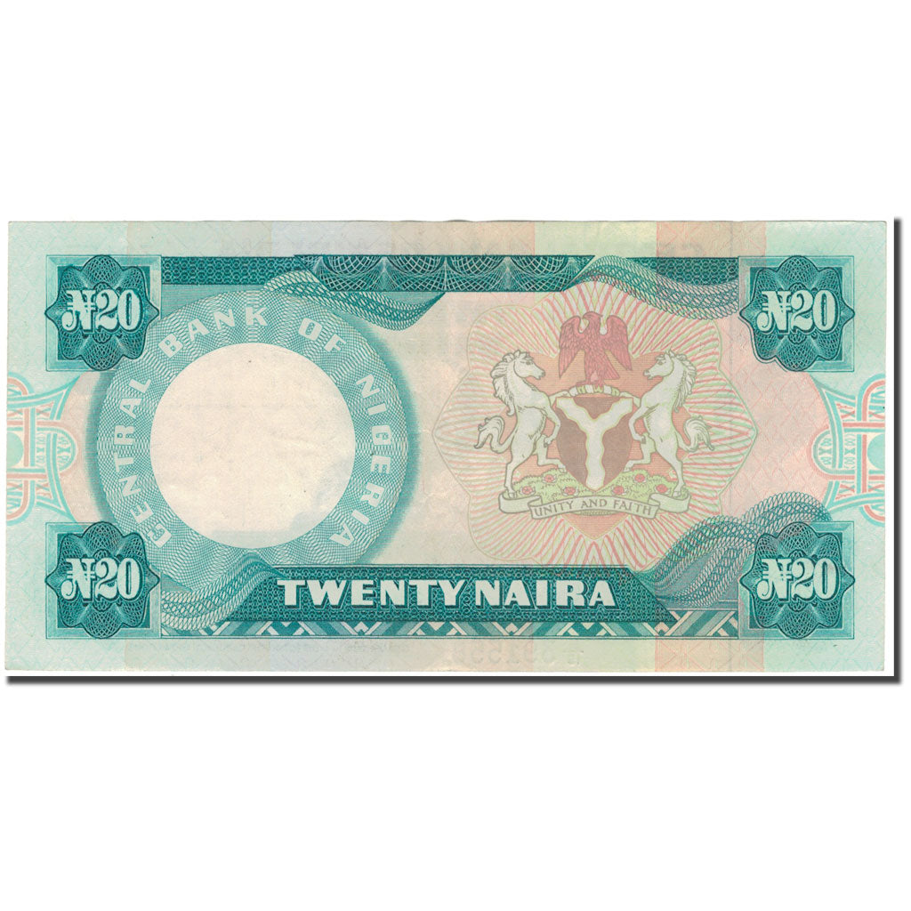 Geldschein, Nigeria, 20 Naira, KM:26b, VZ