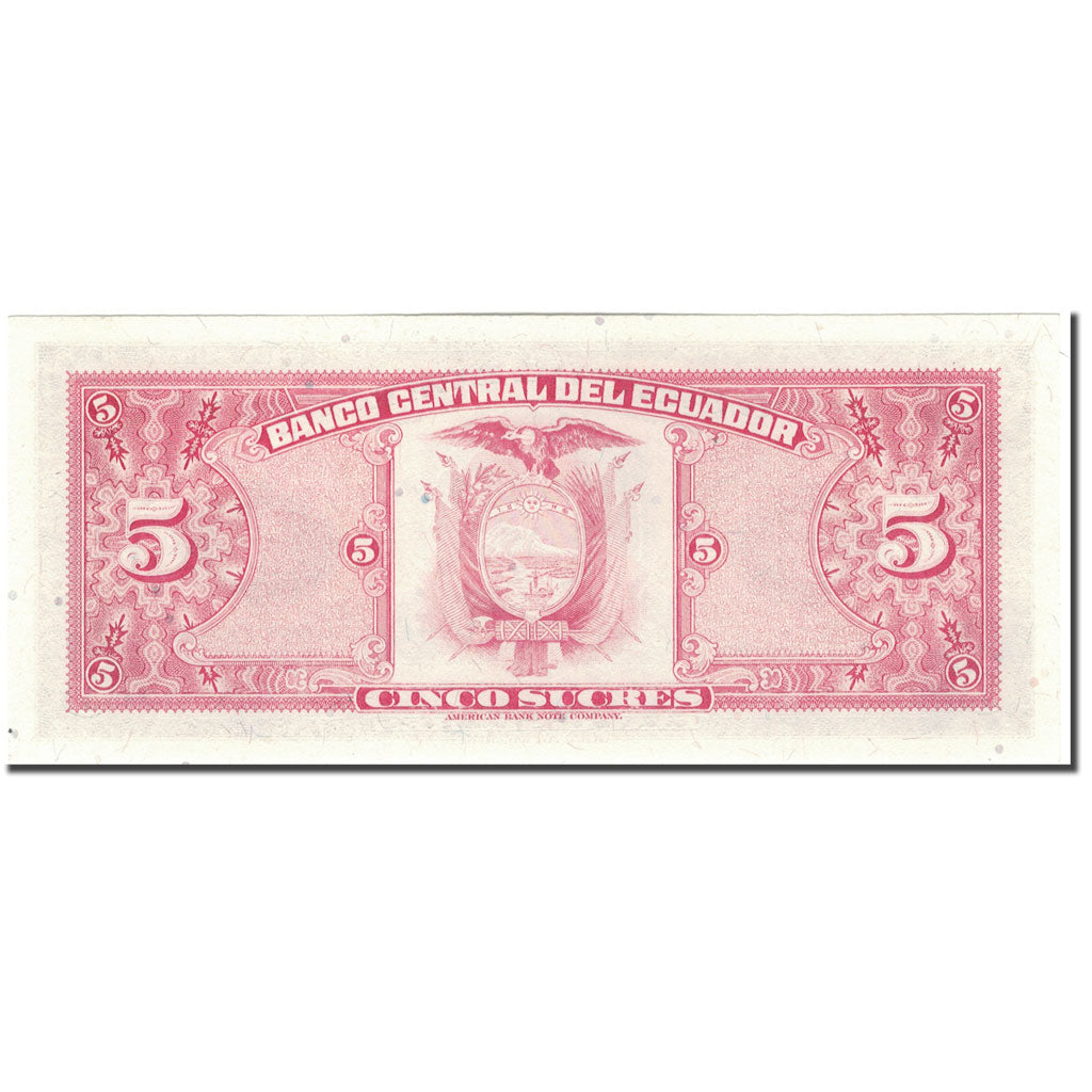 Banknote, Ecuador, 5 Sucres, 1975-03-14, KM:108a, UNC(63)