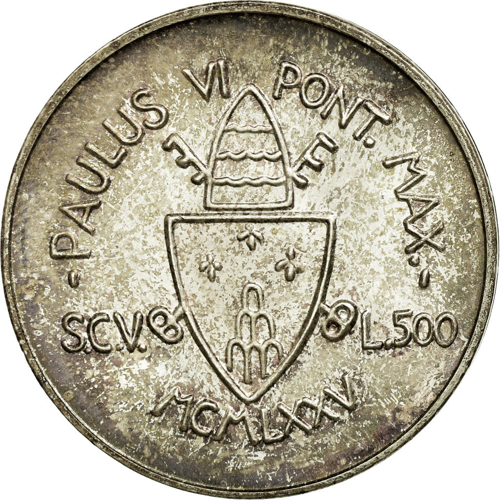Moneta, CITTÀ DEL VATICANO, Paul VI, 500 Lire, 1975, SPL, Argento, KM:131