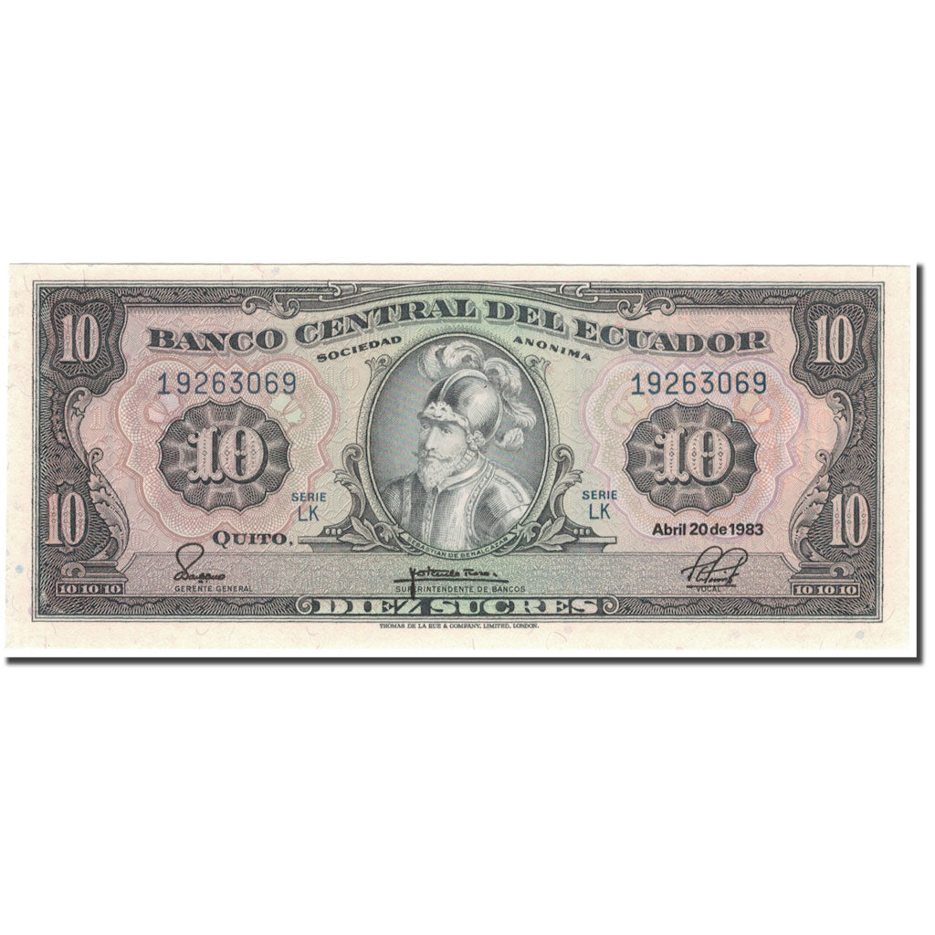 Billete, 10 Sucres, Ecuador, 1983-04-20, KM:114b, UNC