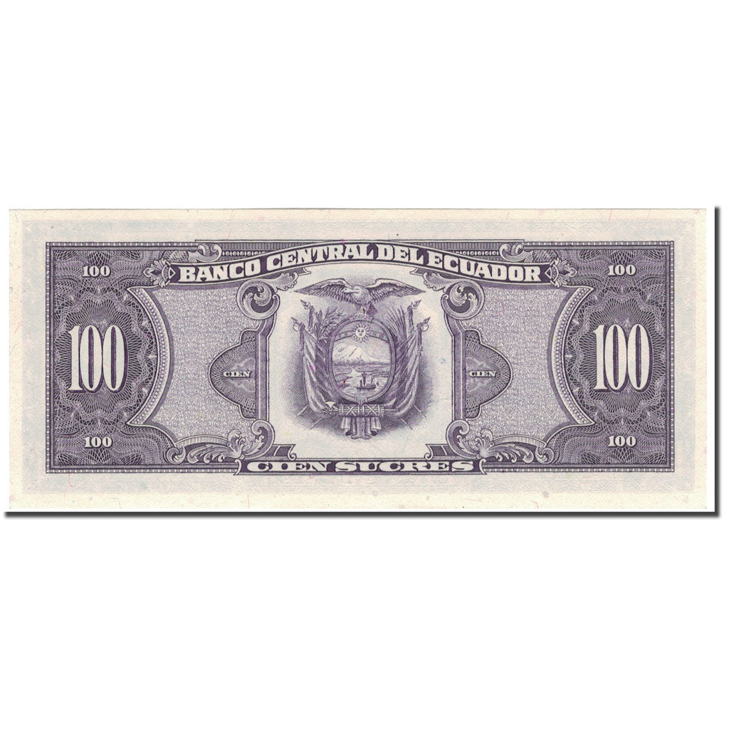 Billete, 100 Sucres, Ecuador, 1986-04-29, KM:123, UNC