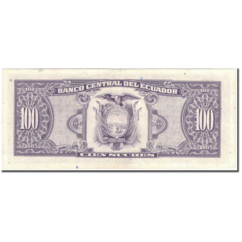 Banknote, Ecuador, 100 Sucres, 1992-3-9, KM:123Ab, UNC(60-62)
