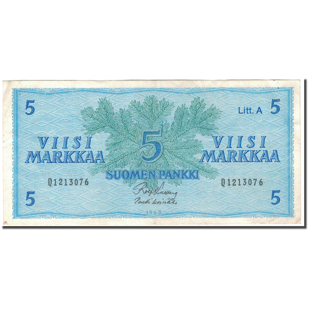 Banknote, Finland, 5 Markkaa, 1963, KM:99a, EF(40-45)