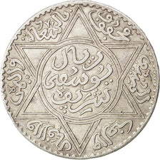 Maroc, Youssef Ier, 10 Dirhams (1 Rial), 1336 (1917), KM 33