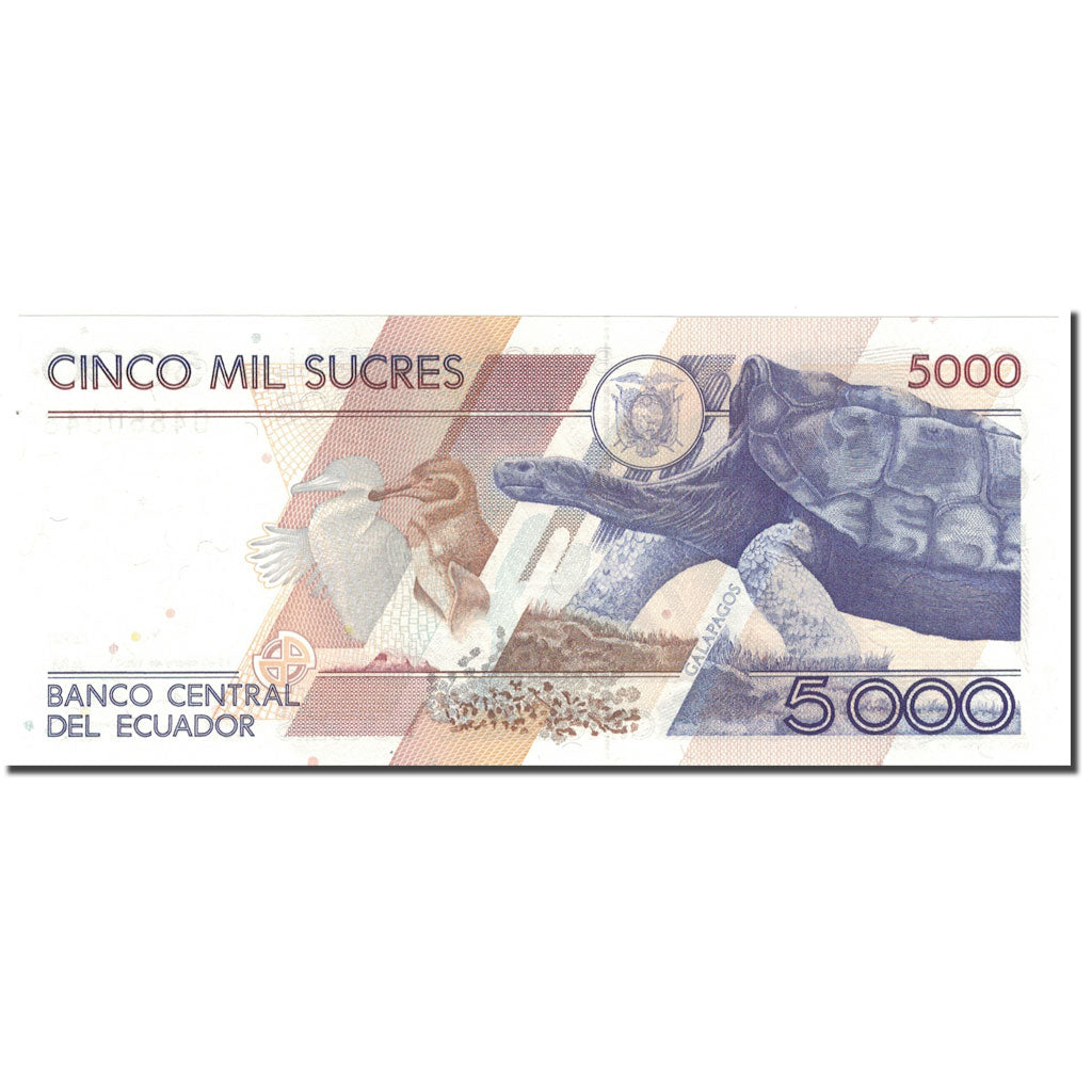 Billet, Équateur, 5000 Sucres, 1996-01-13, KM:128b, NEUF