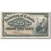Banknote, Canada, 25 Cents, 1900-01-02, KM:9b, VF(30-35)