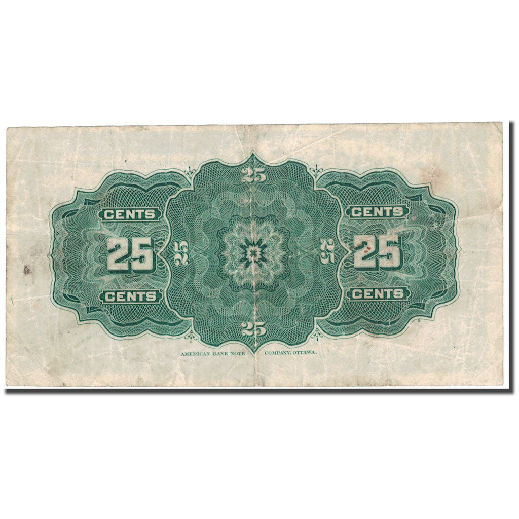 Banknote, Canada, 25 Cents, 1900-01-02, KM:9b, VF(30-35)