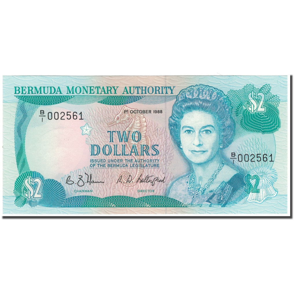 Banknote, Bermuda, 2 Dollars, 1988-10-01, KM:34a, UNC(65-70)