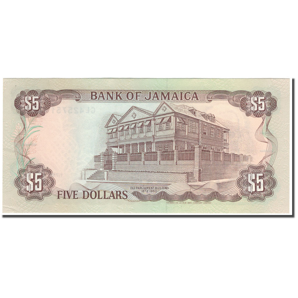 Banconote, Giamaica, 5 Dollars, 1991-07-01, KM:70d, FDS