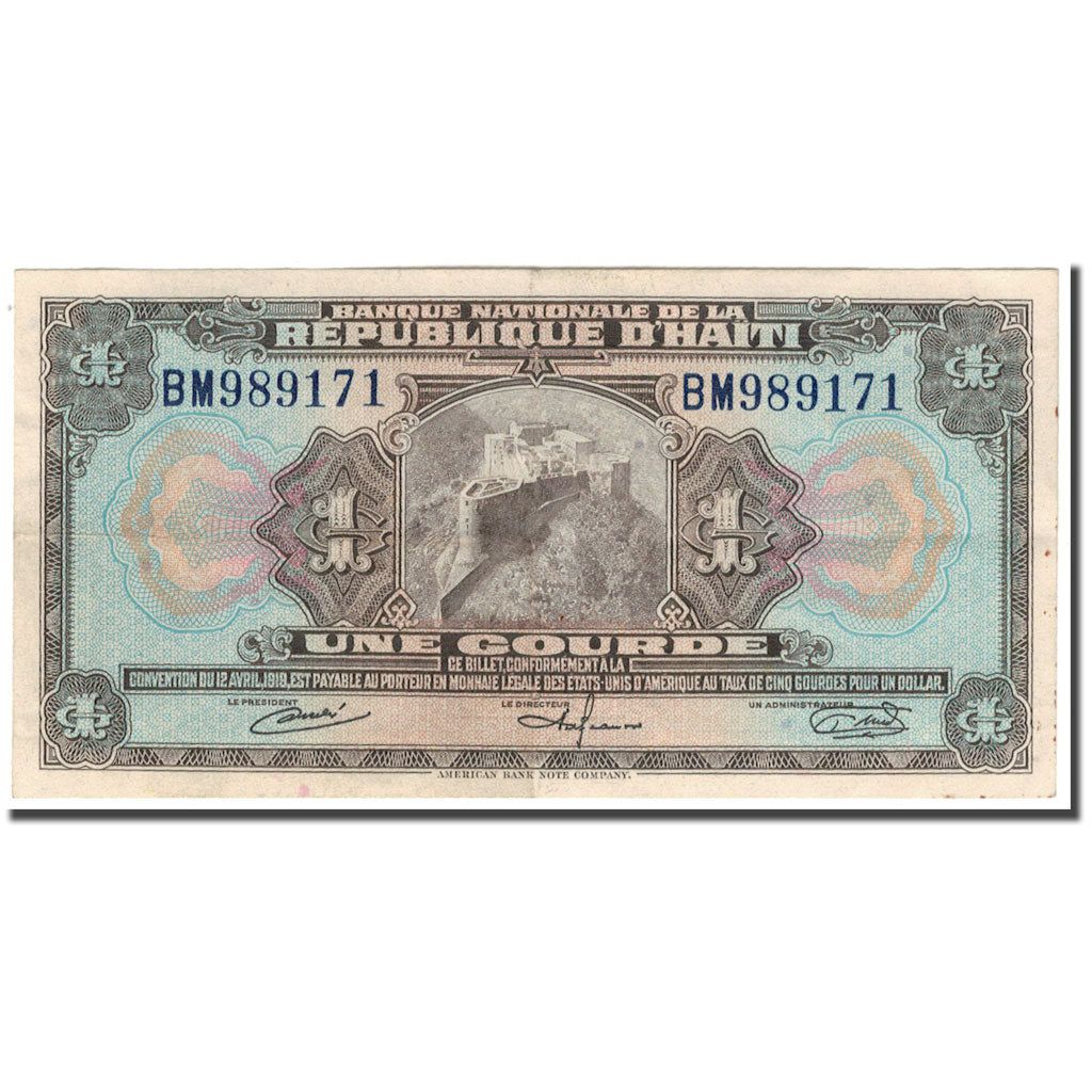 Banknote, Haiti, 1 Gourde, KM:190a, AU(50-53)
