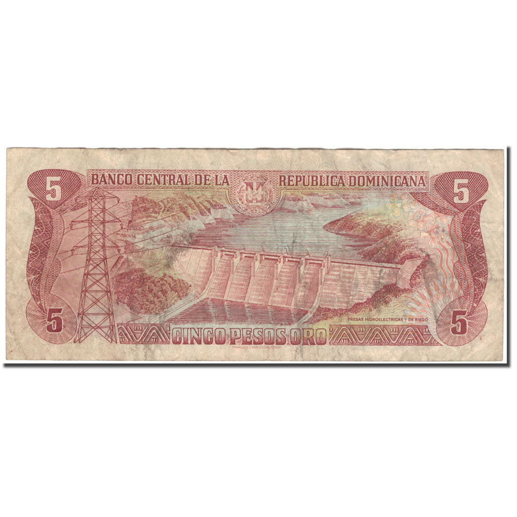 Banknote, Dominican Republic, 5 Pesos Oro, 1996, KM:152a, F(12-15)