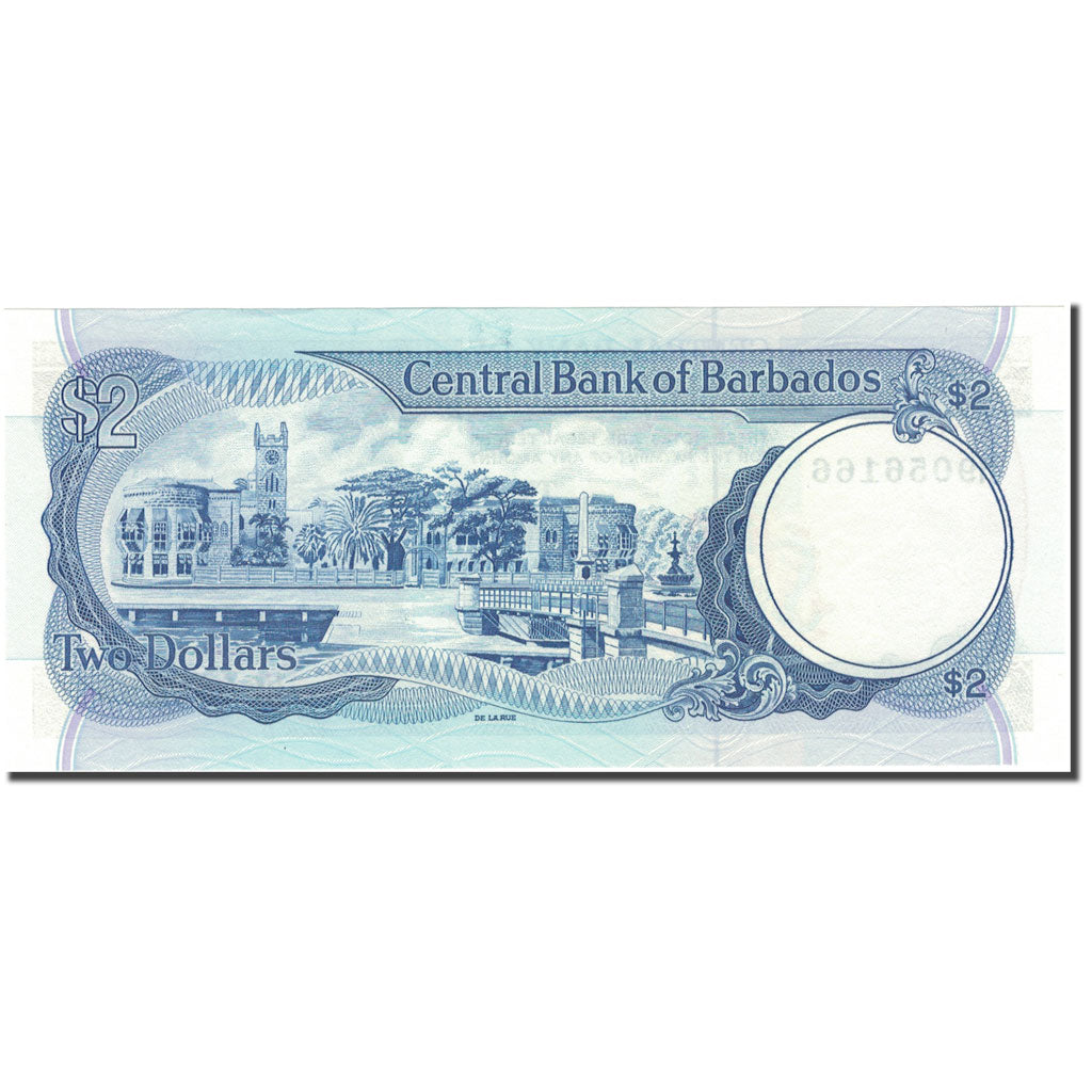 Banknote, Barbados, 2 Dollars, KM:36, UNC(65-70)