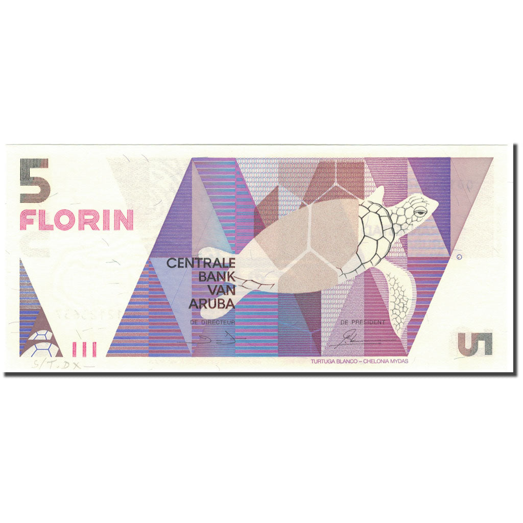 Biljet, Aruba, 5 Florin, 1990-01-01, KM:6, NIEUW
