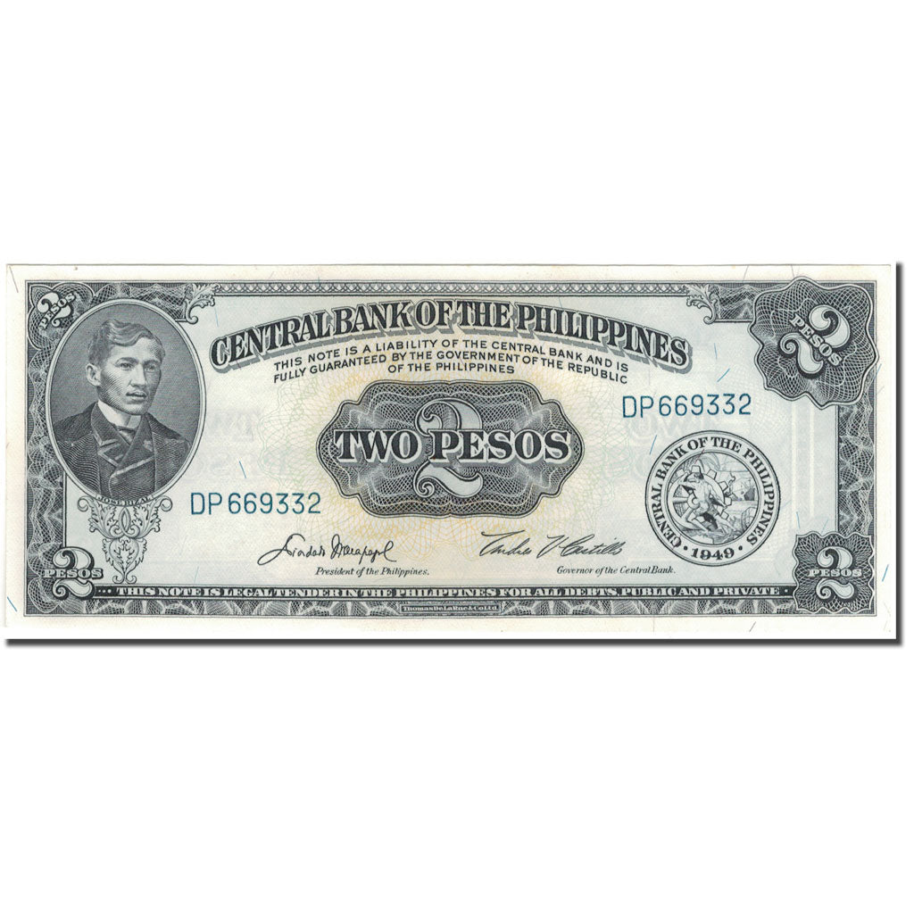 Banknote, Philippines, 2 Pesos, 1949, KM:134d, UNC(65-70)