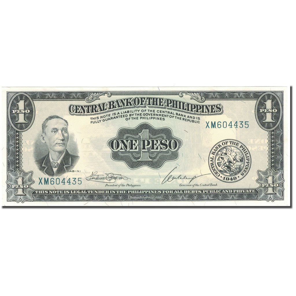 Banknote, Philippines, 1 Peso, 1949, KM:133h, UNC(65-70)